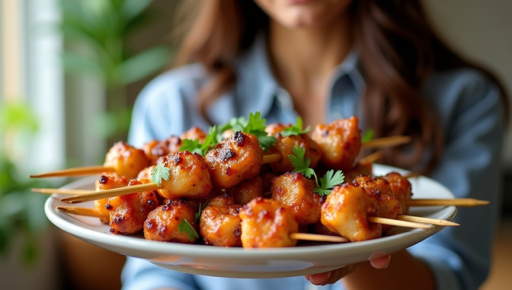 Delicious Bang Bang Chicken Skewers Recipe