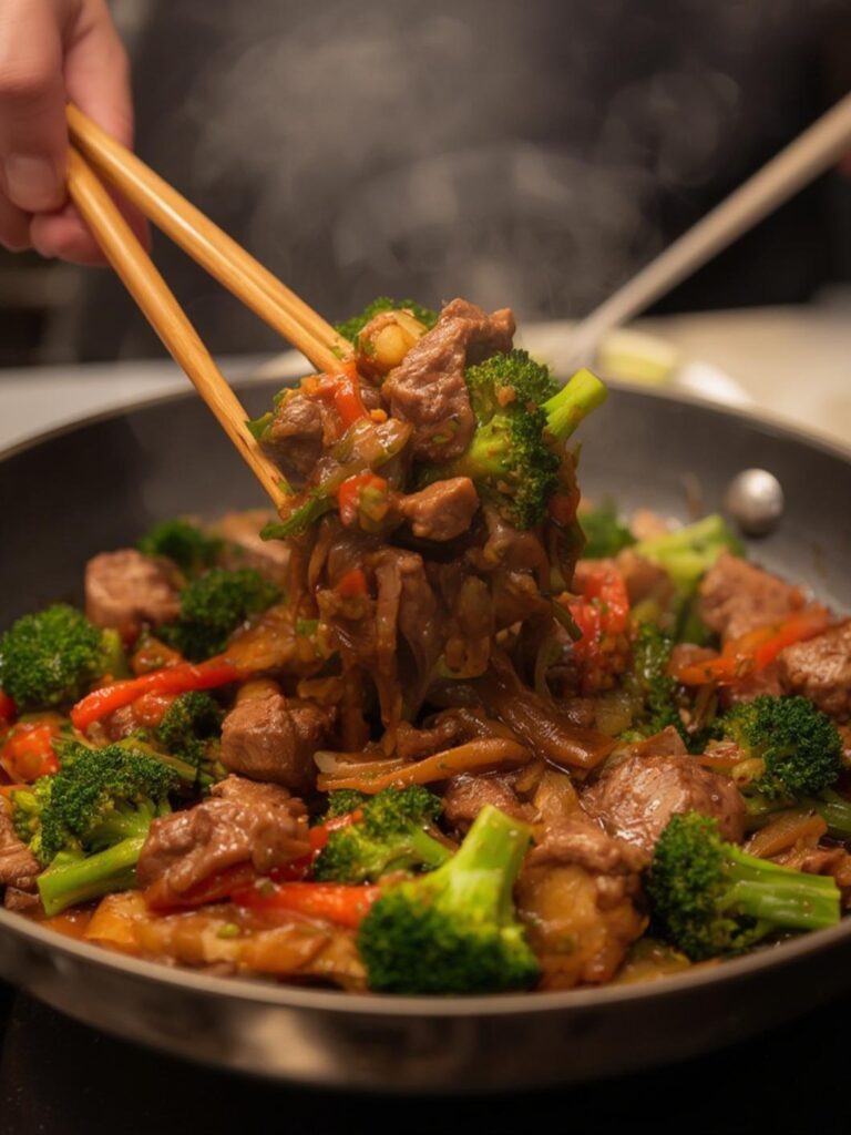beef and broccoli stir fry