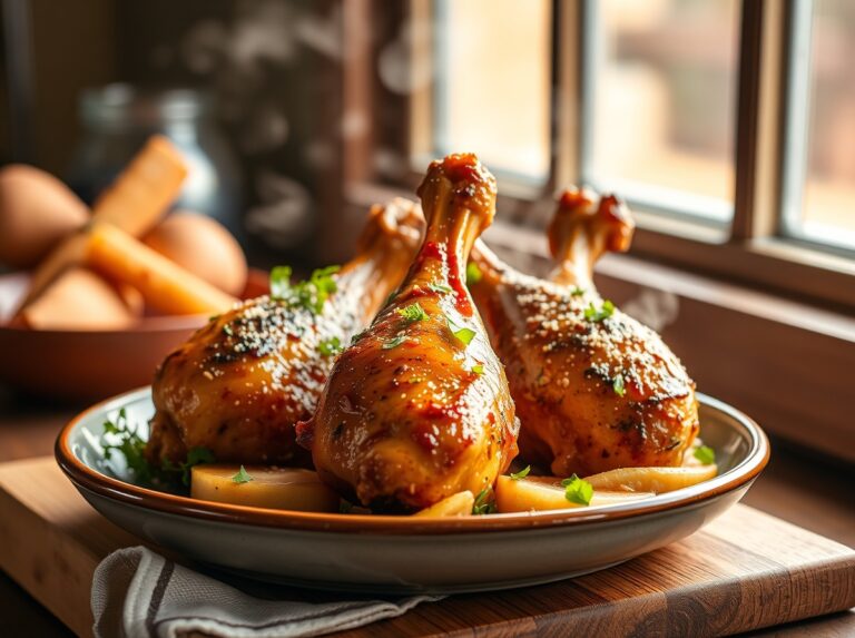 baked chicken drumsticks recipe hero image