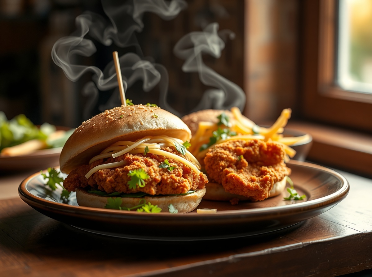 fried chicken sandwich recipe hero image